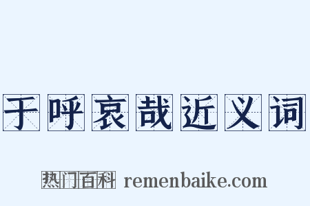 于呼哀哉近义词是什么意思的图片